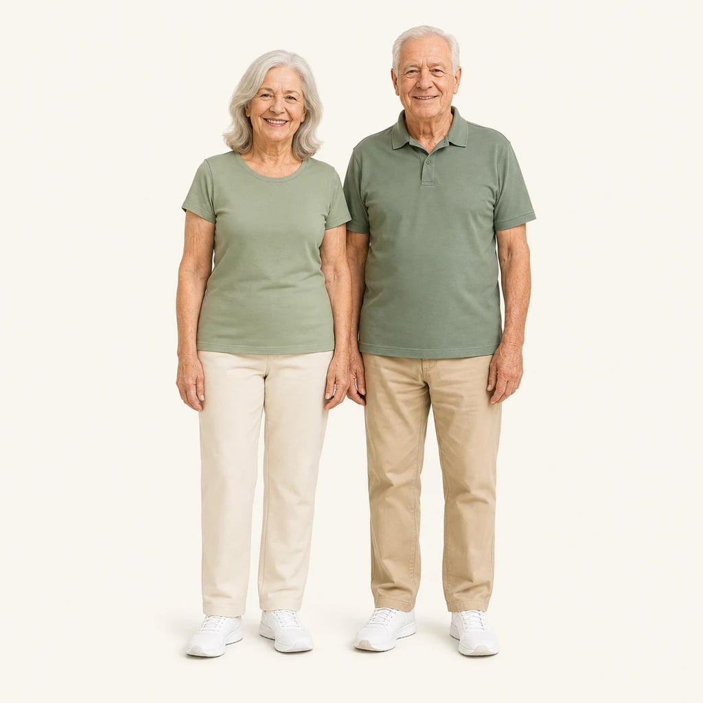 A woman and man in their seventies standing together
